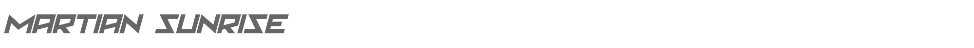 Martian Sunrise Martian Sunrise Italic.otf font preview